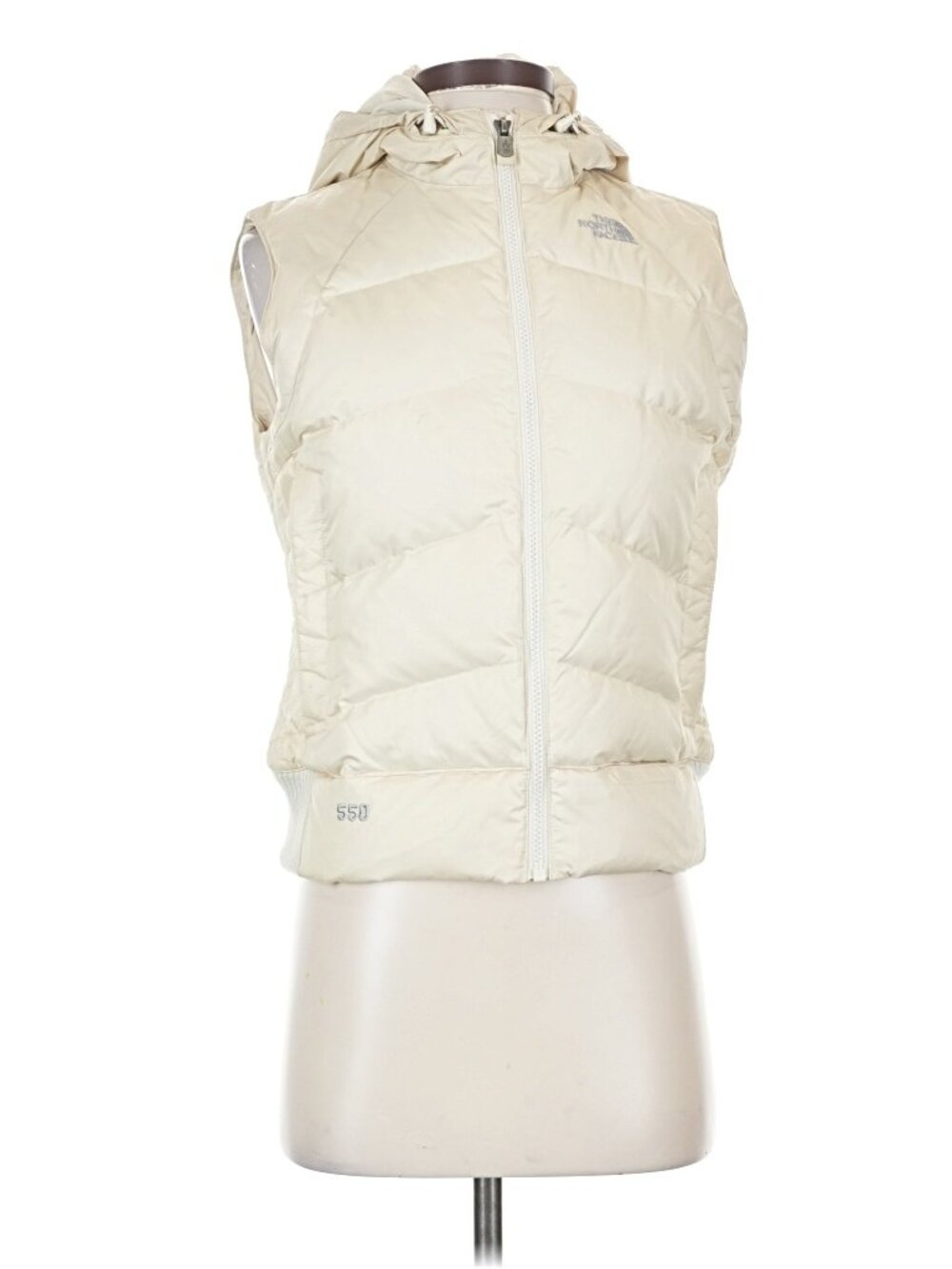 The North Face White Quilted Goose Down Vest β Size S | 550 Fill - Picture 3 of 9